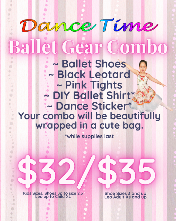Ballet Shoes, Leotard, and Tights Combo Adult