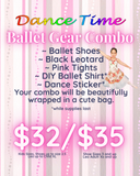Ballet Shoes, Leotard, and Tights Combo Adult