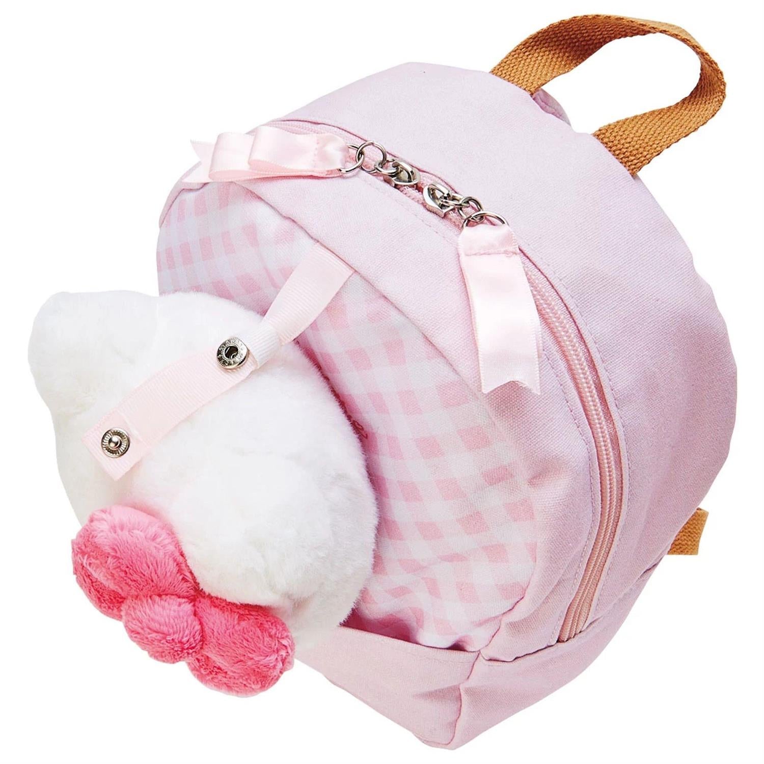hello kitty gingham backpack Plaid Backpack with Hello Kitty Plush – Dance Time