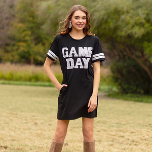 Game Day Sequin T Shirt Dress