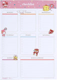 Hello Kitty Checklist Notepad - Stay On Top of Daily, Weekly and Assorted Tasks. Achieve Your Goals. Paper Is 80 lb. Text Weight. 1 Notepad, 25 Pages by Hello Kitty x Erin Condren.