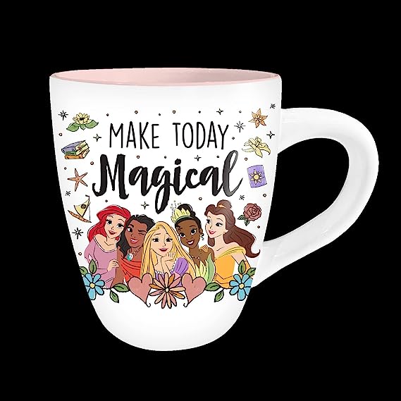 Disney Princess Magical Jumbo Curved Ceramic Mug, 25 Ounces