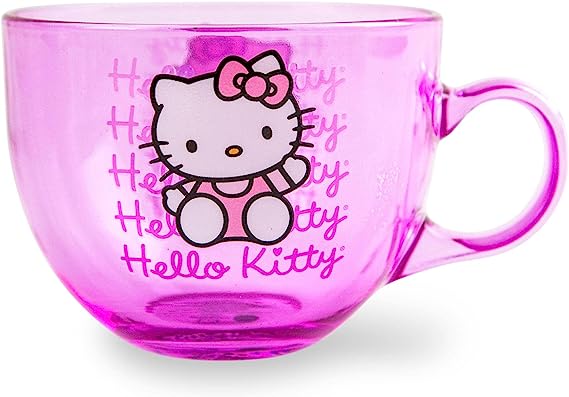 Sanrio Hello Kitty Pink Glass Mug