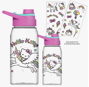 Hello Kitty 20oz Water Bottle with Sticker Set