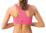 Black Sports Bra with Racer Back Design-Black- Youth