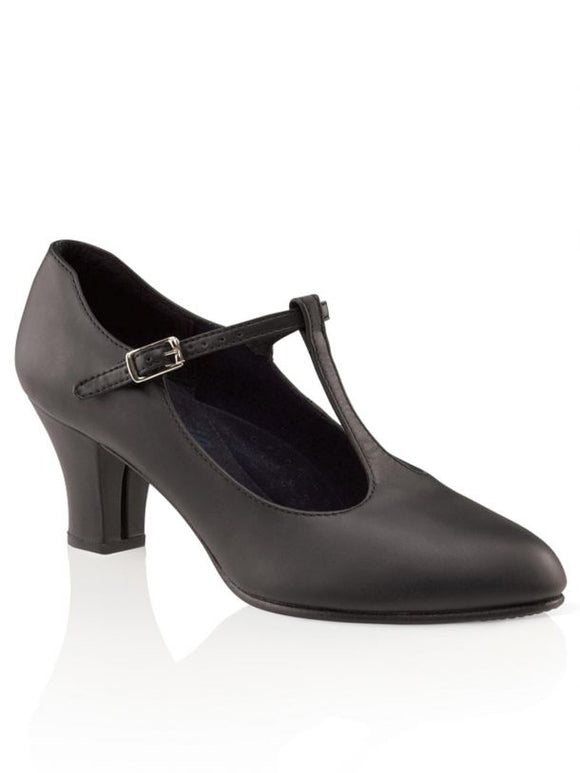 Jr. Footlight T-Strap Character Shoe- BLACK 750