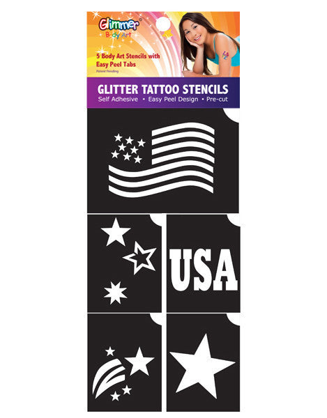 5 Piece Patriotic Stencil Pack