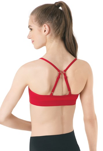 Red FlexTek Adjustable-Strap Bra