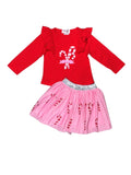Candy Cane Top and Skirt